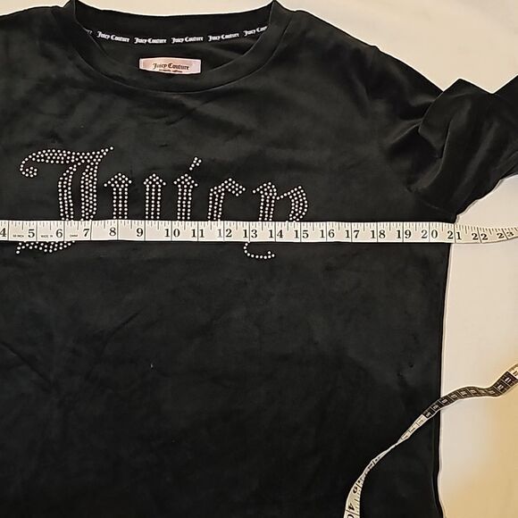 Juicy Couture Sleepwear Set - Black with Silver Studded Logo size small - Picture 4 of 7